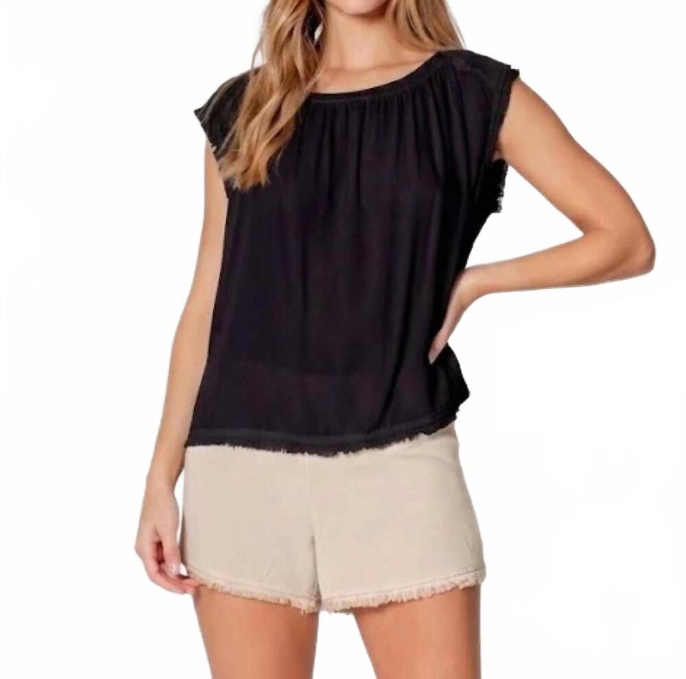 NEW MAVEN WEST mixed media tank top in black
